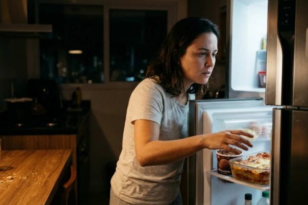 Seu cérebro muda à noite e pode aumentar sua vontade de comer. (Imagem: Fala Ciência via Gemini)