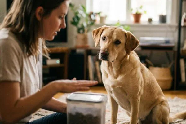 Seu cachorro confia em você? A ciência descobriu algo surpreendente. (Imagem: Fala Ciência via Gemini)