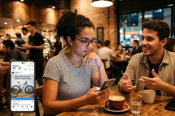 Seu celular talvez não escute suas conversas, mas observa seus hábitos. (Imagem: Fala Ciência via Gemini)
