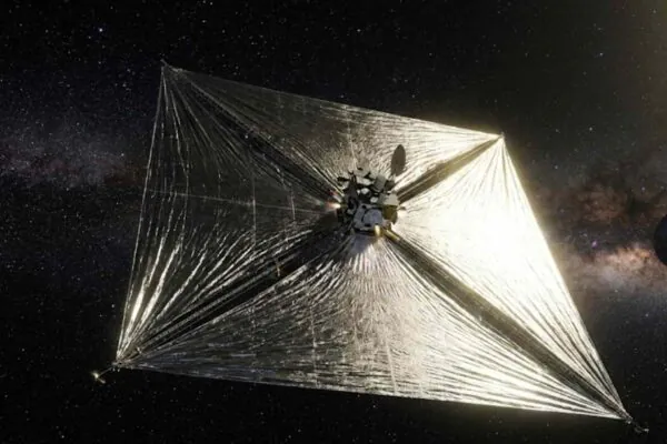 Velas solares avançam no espaço, mas as estrelas ainda estão longe (Imagem: Fala Ciência via Gemini)