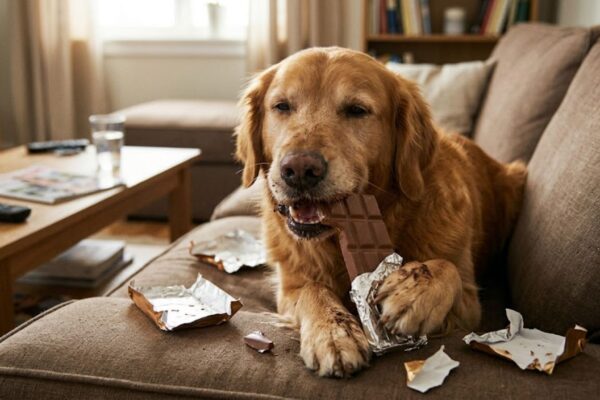 Chocolate contém teobromina, tóxica para cães. (Foto: Fala Ciência via Gemini)