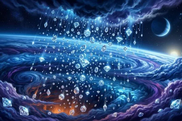 Metano pode virar diamante sob pressão extrema. (Foto: Fala Ciência via Gemini)