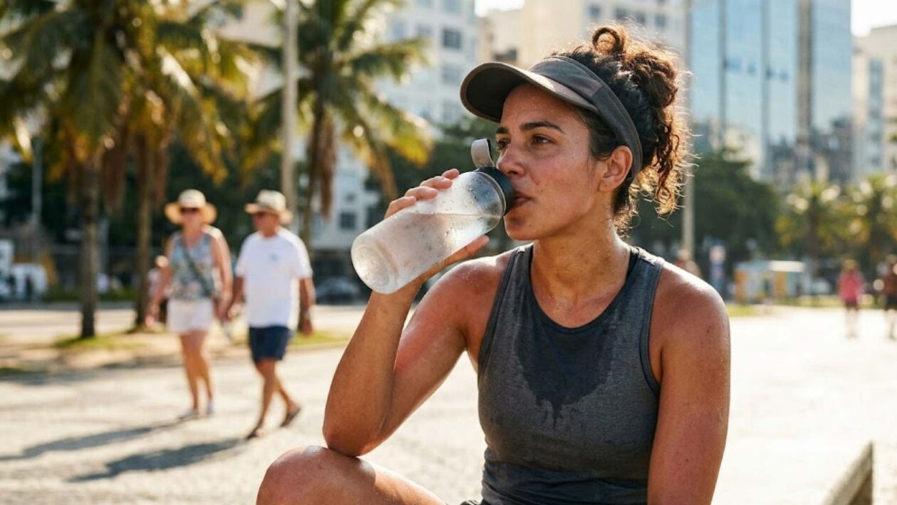 O calor extremo está testando a capacidade humana de adaptação diariamente. (Imagem: Fala Ciência via Gemini)