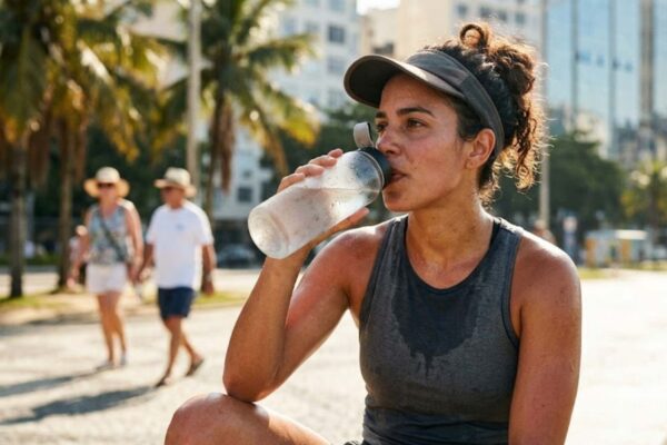 O calor extremo está testando a capacidade humana de adaptação diariamente. (Imagem: Fala Ciência via Gemini)