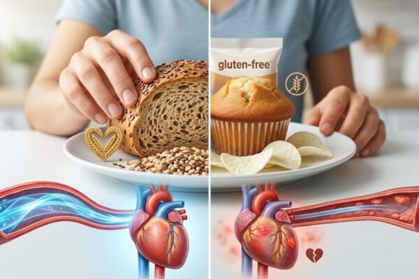 Cortar glúten sem necessidade pode afetar o coração. (Foto: Fala Ciência via Gemini)