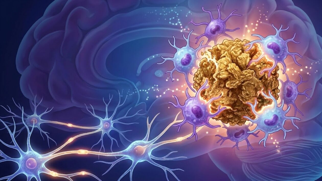 Células imunológicas limpam placas de Alzheimer após novo tratamento. (Foto: Fala Ciência via Gemini)