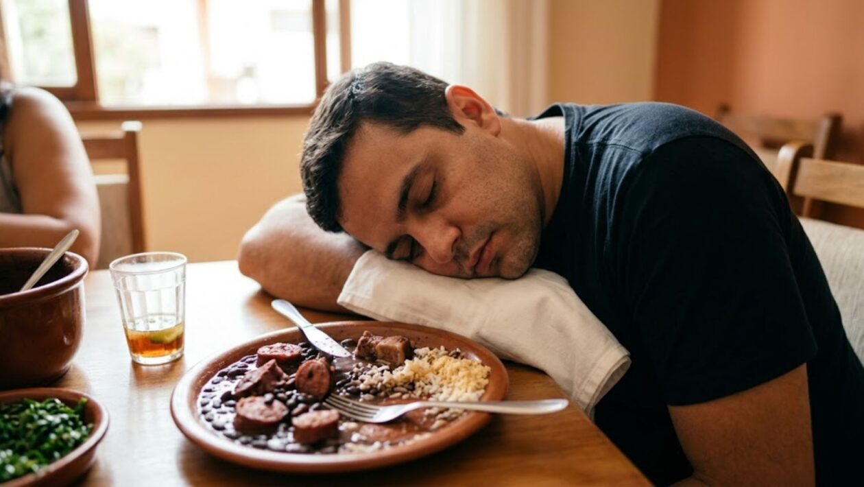 Feijoada ativa insulina e induz sono natural. (Foto: Fala Ciência via Gemini)
