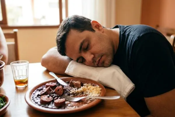 Feijoada ativa insulina e induz sono natural. (Foto: Fala Ciência via Gemini)