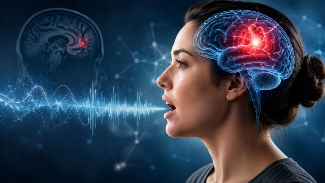 Lesão cerebral pode alterar o sotaque da fala. (Foto: Fala Ciência via ChatGPT)