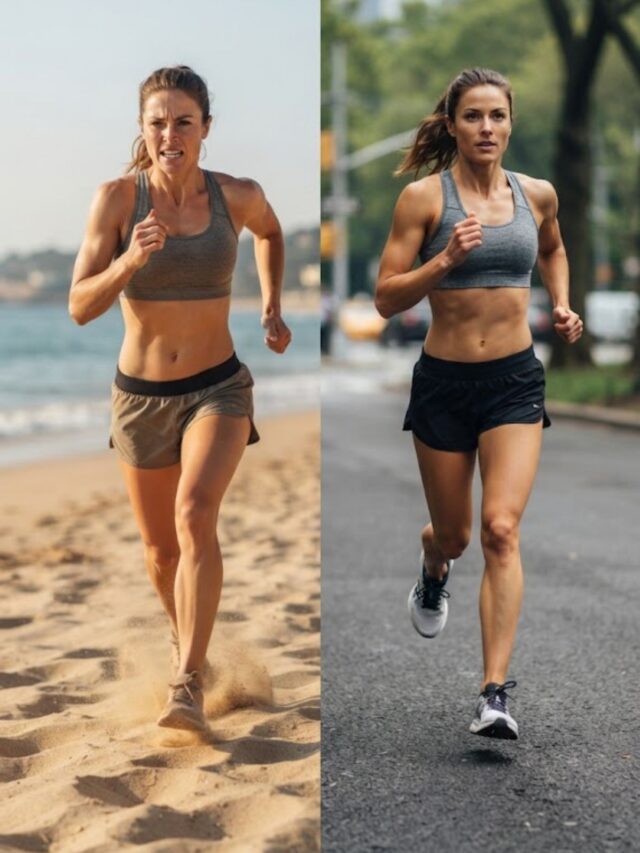 Correr na areia x Correr no asfalto